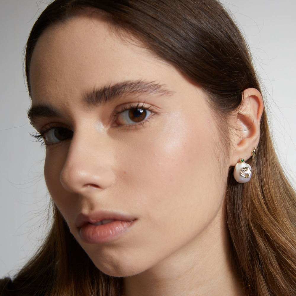 Oyster on sale pearl earrings