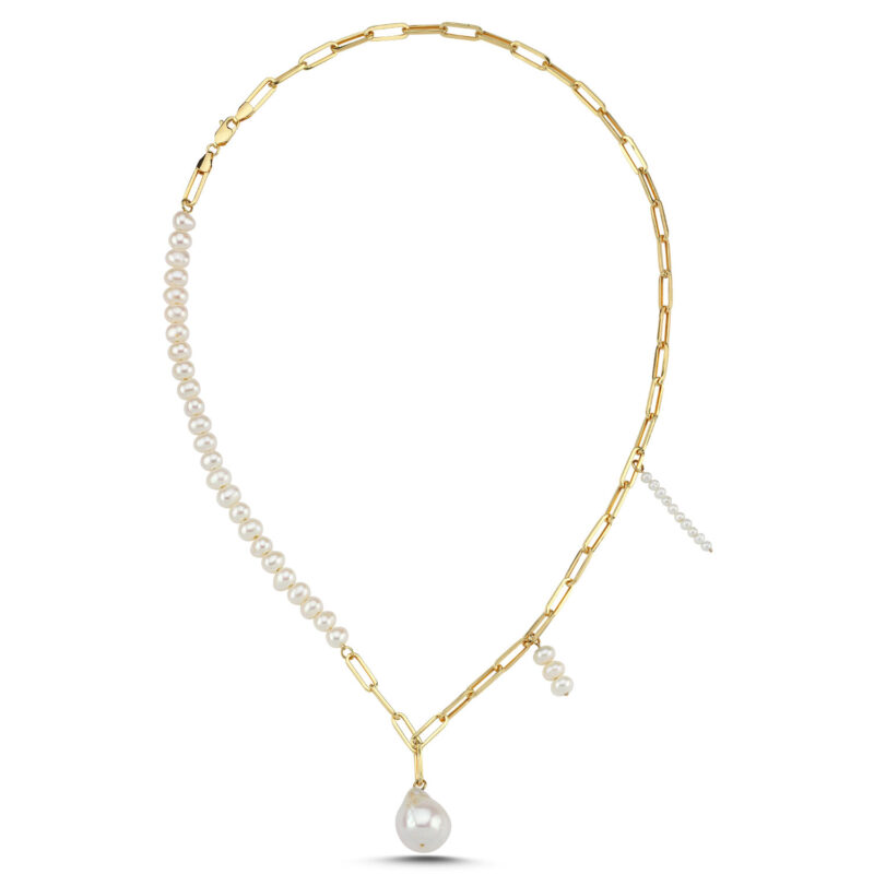 Pearly Thick Chain Necklace Tullia
